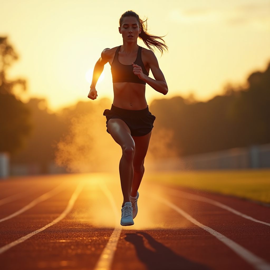 Athlete running