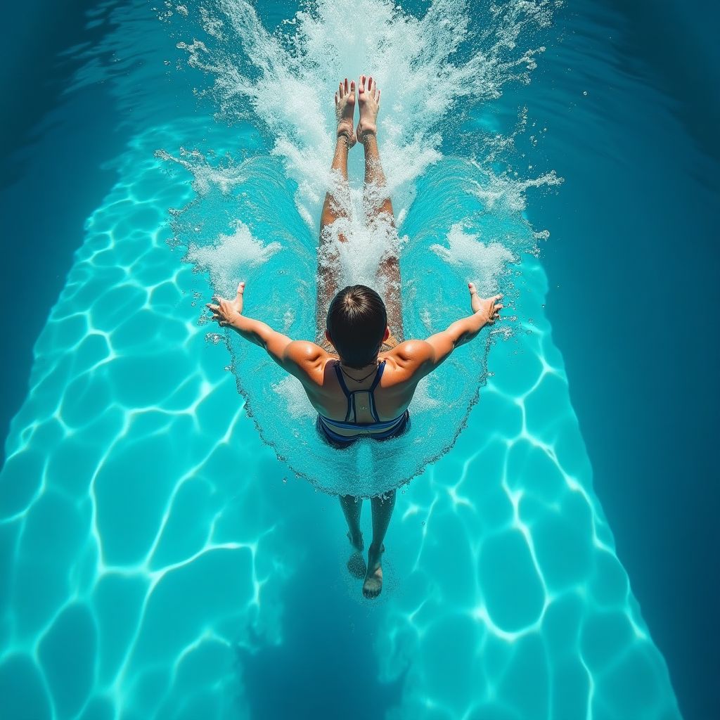 Athlete swimming